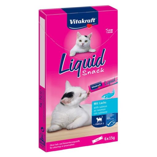 Liquid snack with salmon